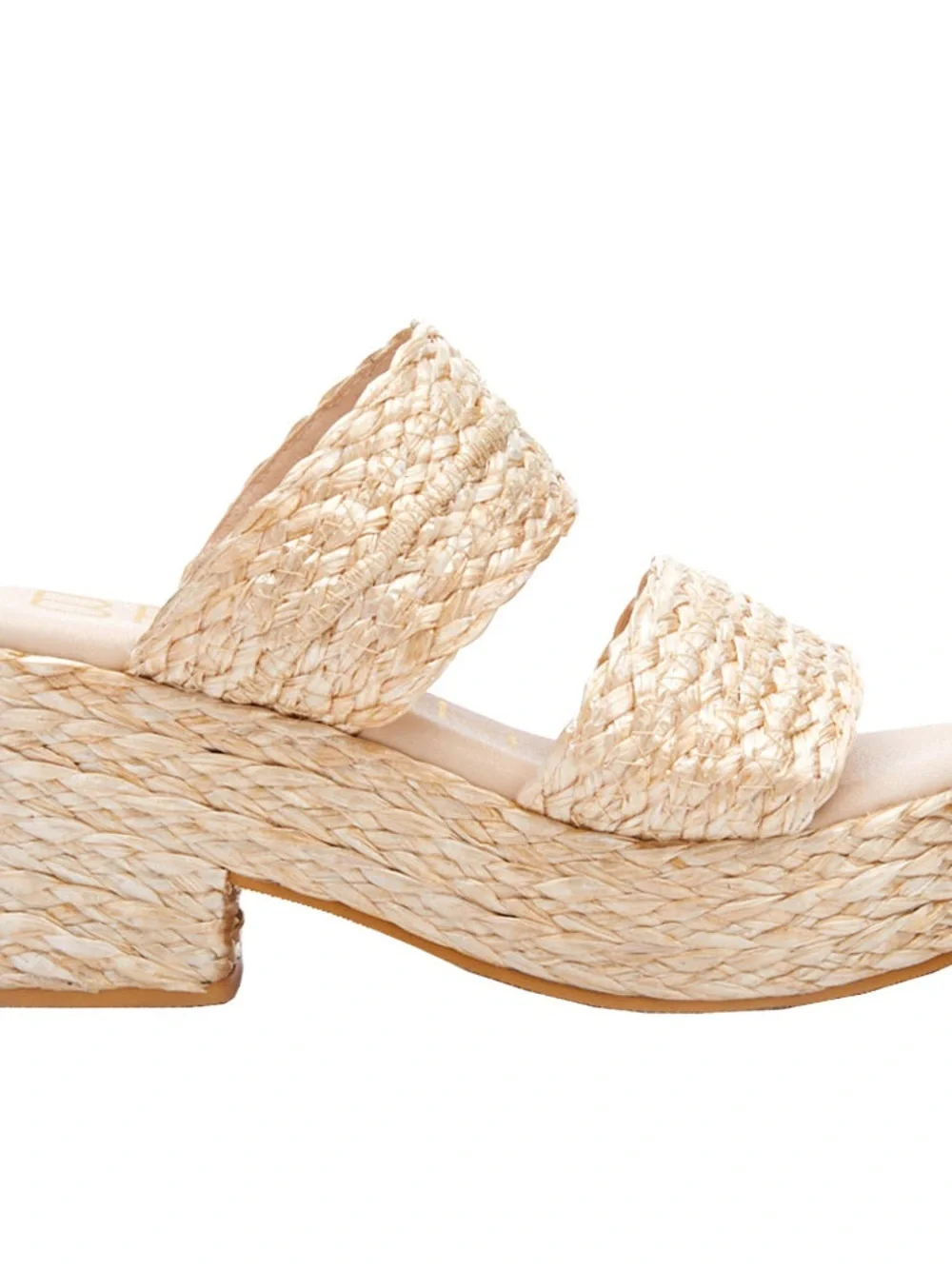 BEACH By Matisse Woven Straw Platform Sandals in Natural Size 7